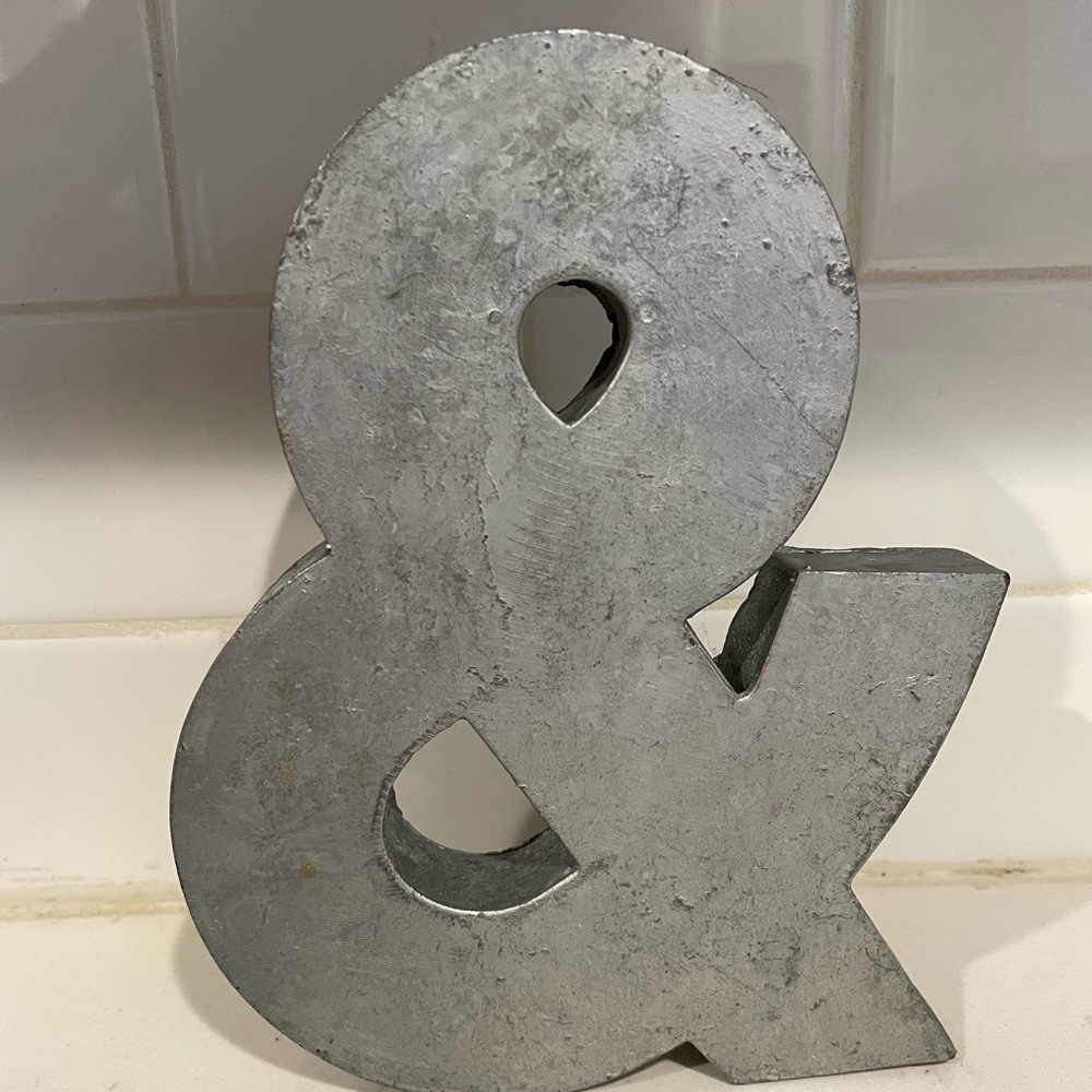 Anthropologie zinc sign
